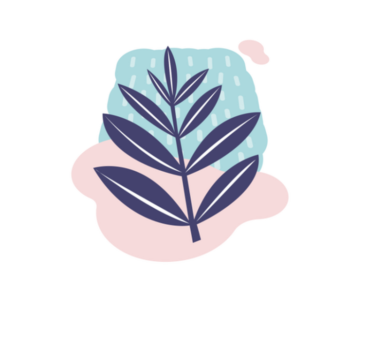 Alfombra vinílica naturaleza planta de lluvia de acuarela - TenVinilo