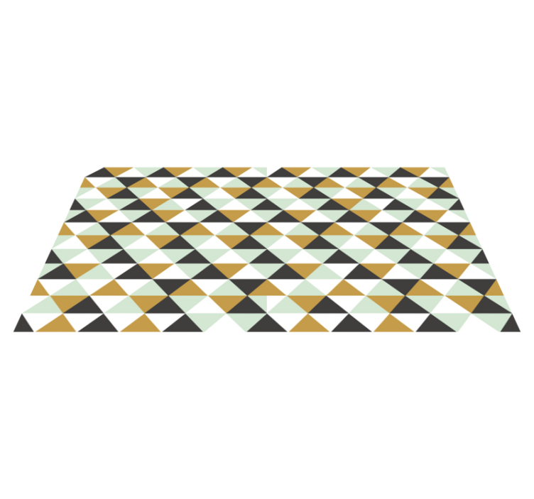 Alfombra vinílica geométrica arreglo mosaico triangular - TenVinilo