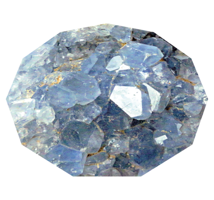 Alfombra vinílica imitación patrón de cristal glacial - TenVinilo