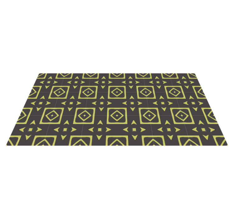 Alfombra vinílica geométrica diseño de diamante amarillo - TenVinilo