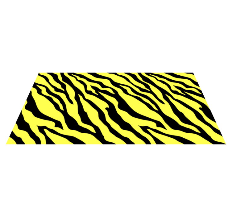 Alfombra vinílica animal print estampado de cebra amarillo - TenVinilo