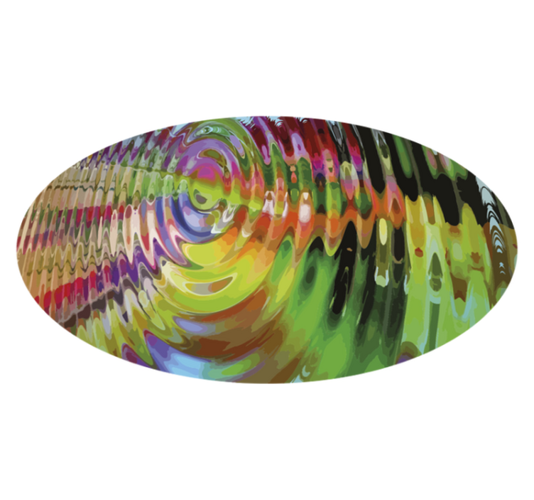 Alfombra vinílica imitación patrón de ondas de colores - TenVinilo