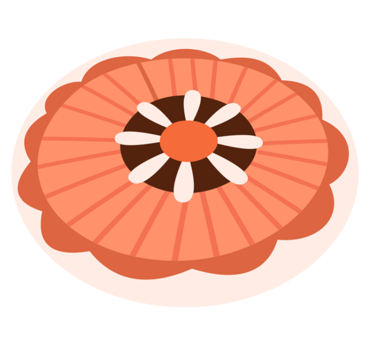 Alfombra vinílica redonda floral escandinava - TenVinilo