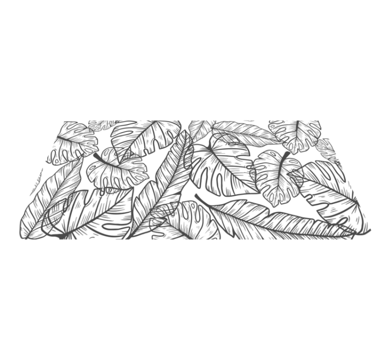 Alfombra vinílica naturaleza hojas monstera  - TenVinilo