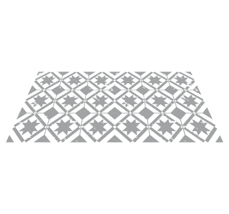 Alfombra vinílica mosaico azulejos con estrellas - TenVinilo