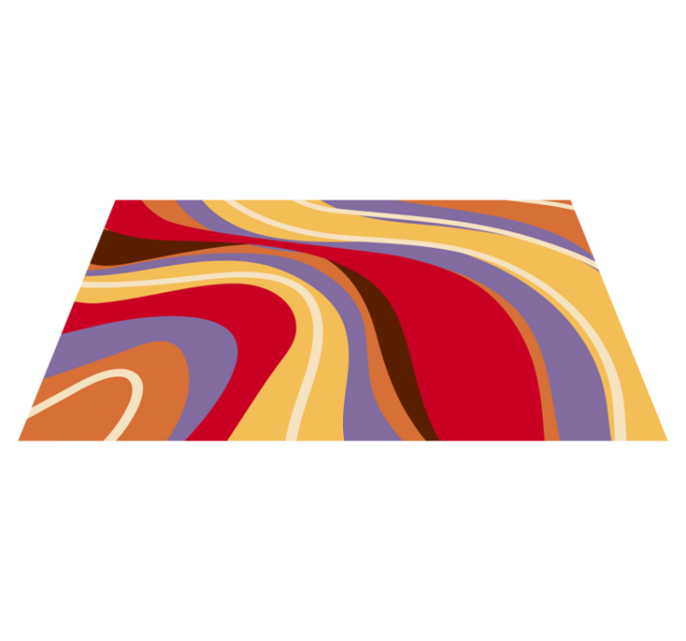 Alfombra vinílica vintage Patrón vintage de los 70 - TenVinilo