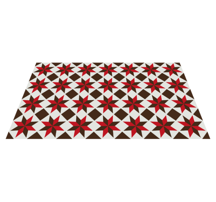 Alfombra vinílica mosaico patrón de estrellas - TenVinilo