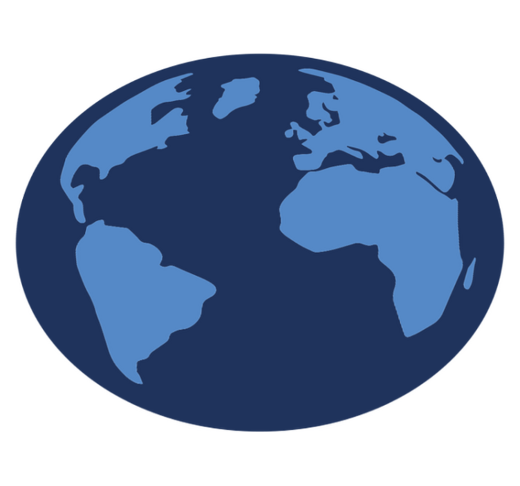 Alfombra vinílica mapamundi representación del globo - TenVinilo