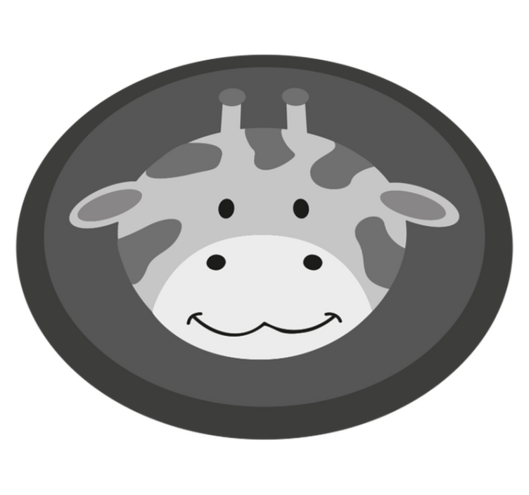 Alfombra vinílica bebé jirafa pequeña gris - TenVinilo