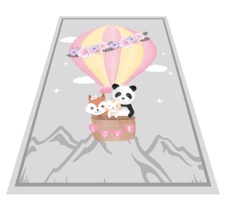 Alfombra vinílica infantil amor de aire caliente - TenVinilo