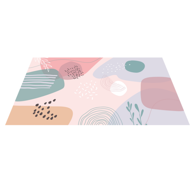 Alfombra vinílica moderna formas suaves abstractas - TenVinilo