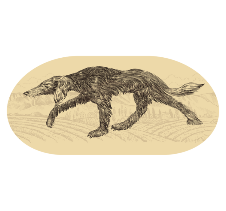 Aflombra vinílica animales elegante silueta canina - TenVinilo