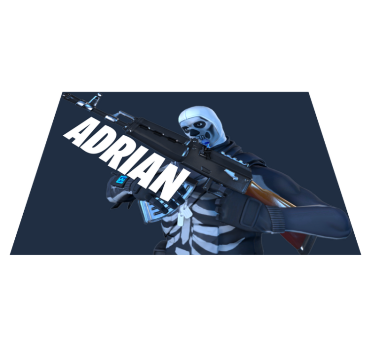 Alfombra vinílica juvenil esqueleto de juego personalizado - TenVinilo