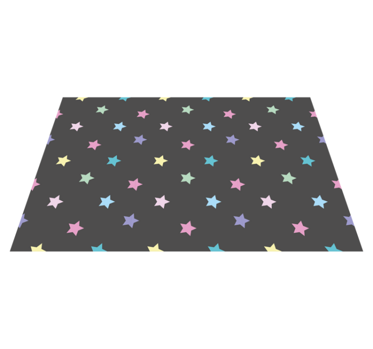 Alfombra vinílica dormitorio Estrellas de colores sobre un fondo  - TenVinilo