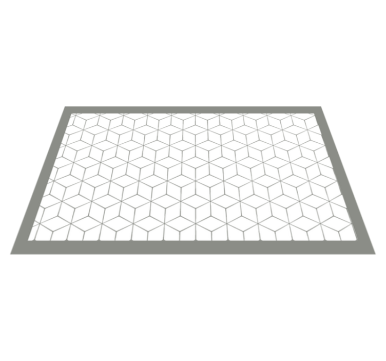 Alfombra vinílica geométrica diseño hexagonal - TenVinilo