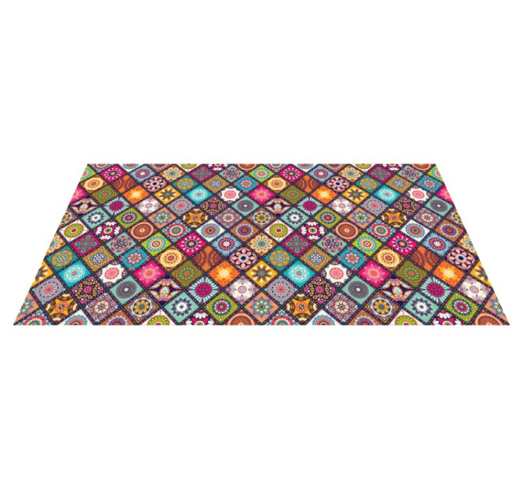 Alfombra vinílica hidráulica decorativo vibrante - TenVinilo