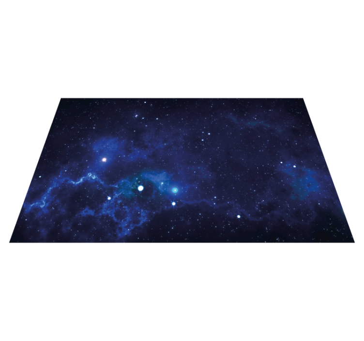 Alfombra vinílica estrellas escena de nebulosa cósmica - TenVinilo