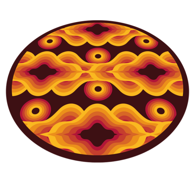 Alfombra vinílica mosaico motivo espiral vintage - TenVinilo