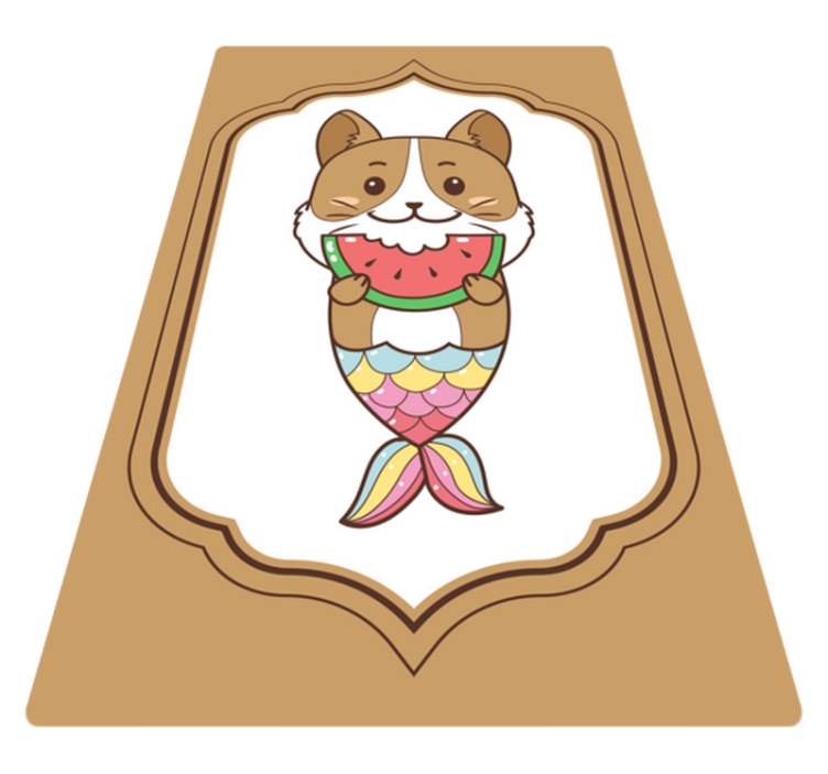 Aflombra vinílica animales lindo personaje de sirena - TenVinilo