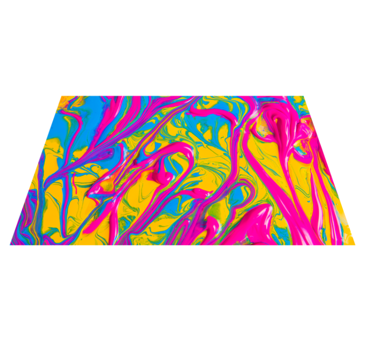 Alfombras vinílicas modernas Efecto de pintura colorida - TenVinilo