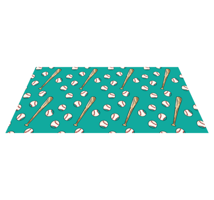 Alfombra vinílica juegos patrón de béisbol divertido - TenVinilo