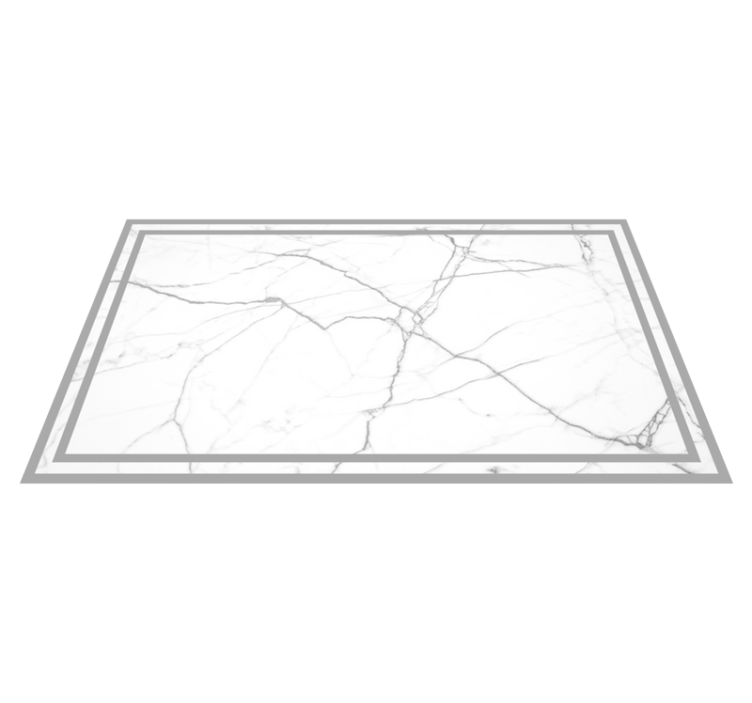 Alfombra vinílica imitación mármol elegantes estrías blancas - TenVinilo