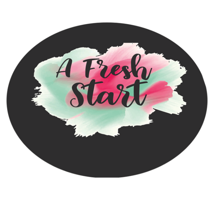 Alfombra vinílica con frase un nuevo comienzo - TenVinilo