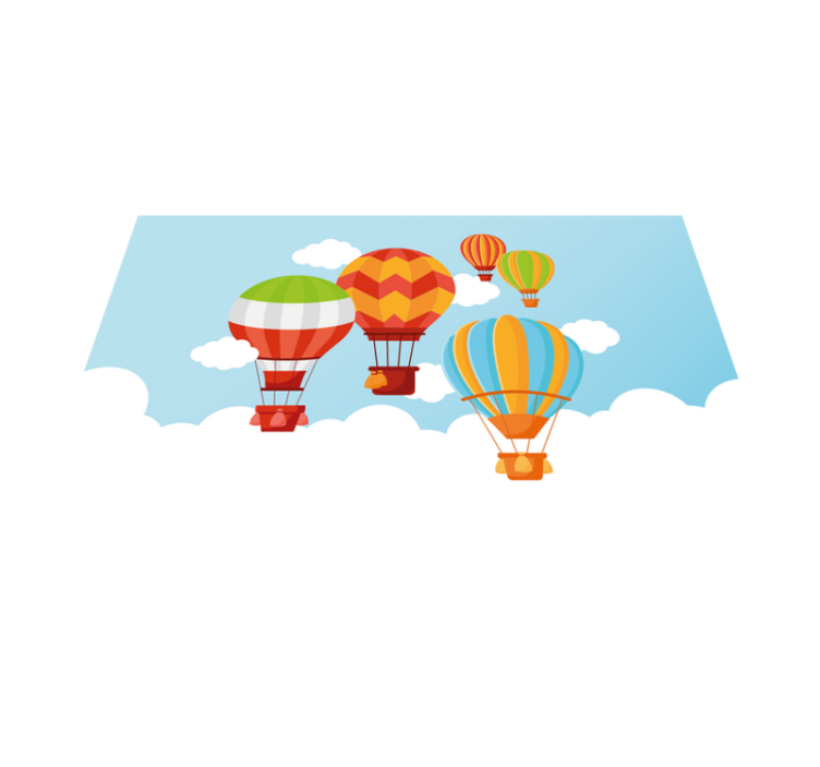 Alfombra vinílica infantil aire caliente colorido - TenVinilo