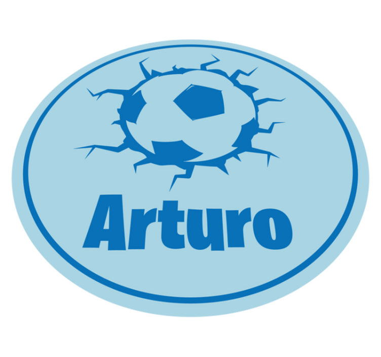 Alfombra vinílica infantil balón de fútbol personalizado - TenVinilo