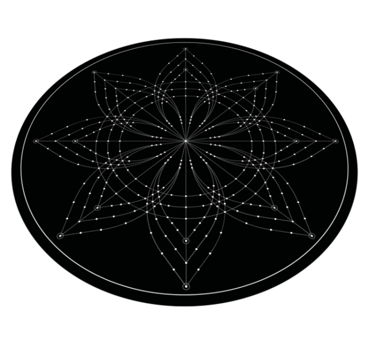 Alfombra vinílica mandala Constelación de estrellas - TenVinilo