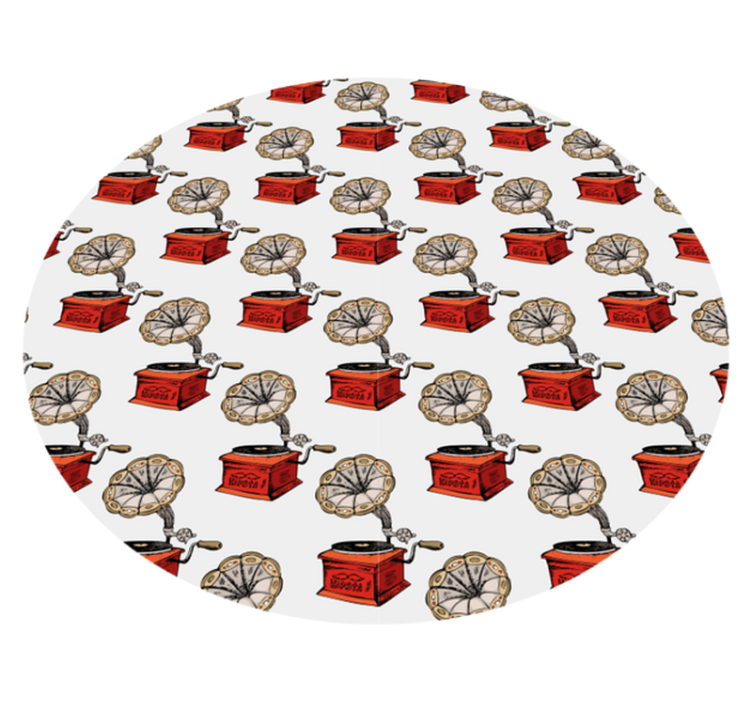 Alfombra vinílica imitación cajas de música retro - TenVinilo