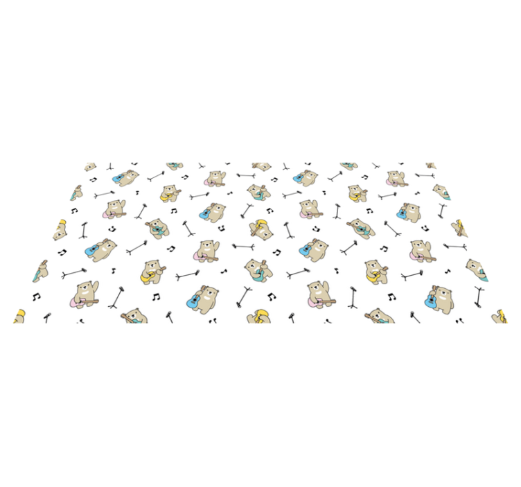 Alfombra vinílica bebé tema de osos musicales - TenVinilo