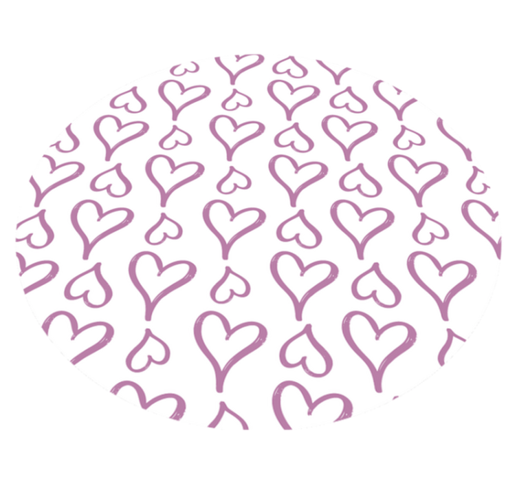 Alfombra vinílica imitación patrón de corazones rosas - TenVinilo