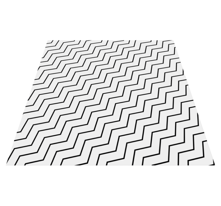 Alfombra vinílica geométrica zigzag tendencia - TenVinilo