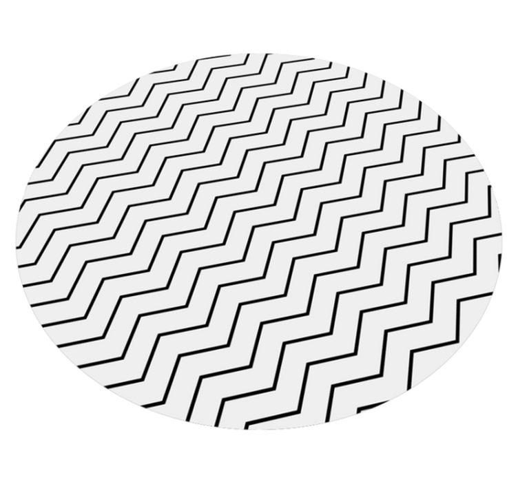 Alfombra vinílica geométrica zigzag elemento - TenVinilo