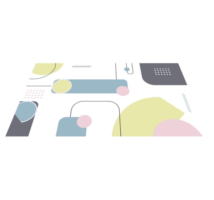 Alfombra vinílica geométrica en formas geométricas - TenVinilo