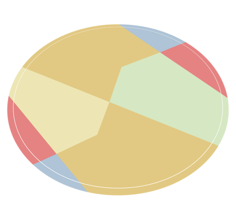 Alfombra vinílica geométrica bloques de color angular - TenVinilo