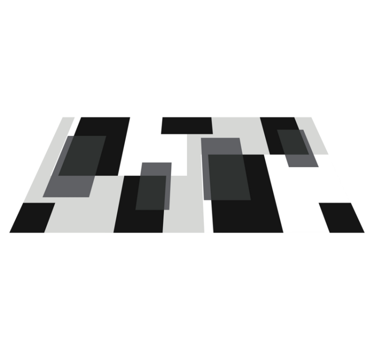 Alfombra vinílica moderna bloques abstractos - TenVinilo