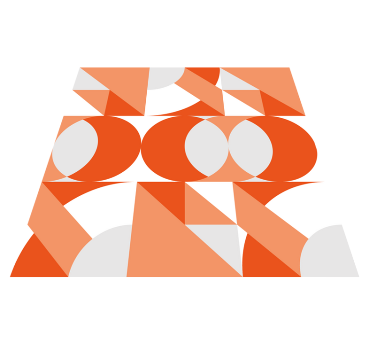 Alfombra vinílica geométrica motivo geométrico retro - TenVinilo