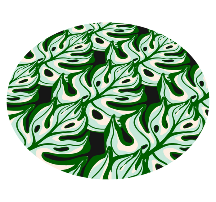Alfombra vinílica naturaleza hojas tropicales - TenVinilo