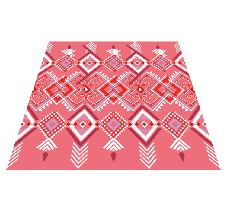 Alfombra vinílica étnica mosaico con patrón tribal - TenVinilo
