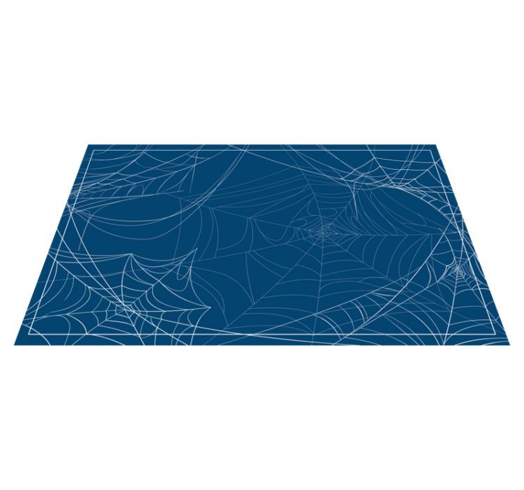 Alfombra vinílica Halloween patrón de telarañas - TenVinilo