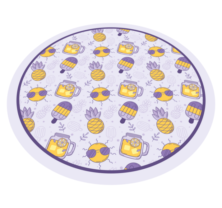 Alfombra vinílica infantil diversión de verano tropical - TenVinilo