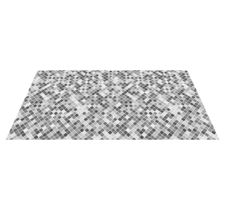 Alfombra vinílica baño mosaico gris - TenVinilo