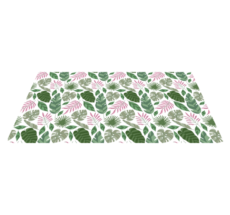 Alfombra vinílica naturaleza motivos de follaje tropical - TenVinilo