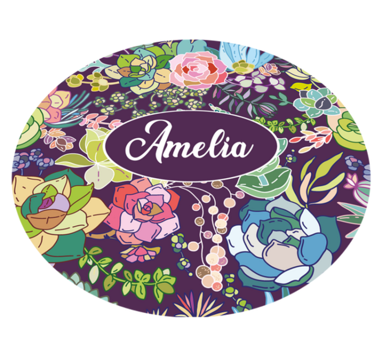 Alfombra vinílica dormitorio patrón floral personalizado - TenVinilo