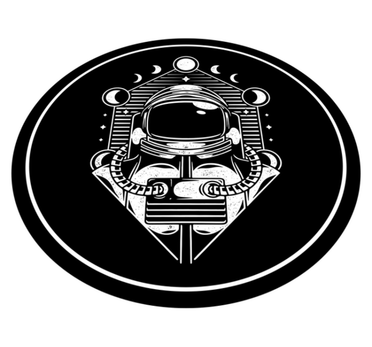 Alfombra vinílica juvenil gráfico de astronauta - TenVinilo