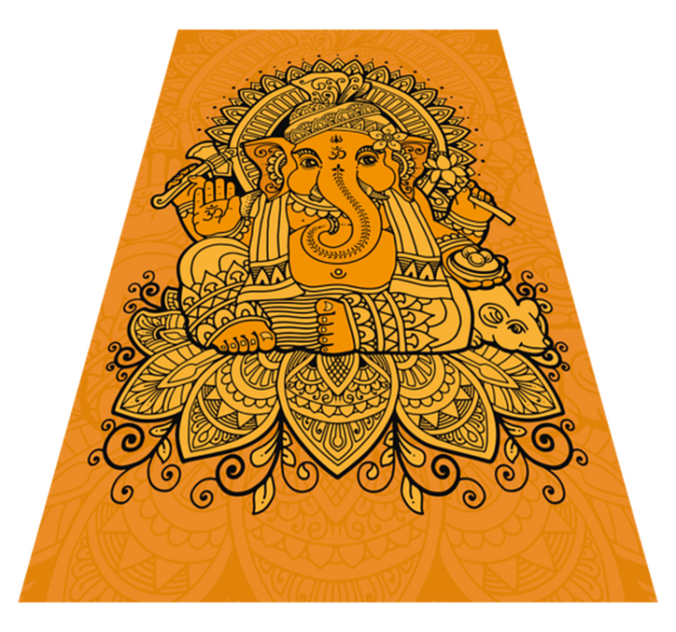 Alfombra vinílica étnica ilustración de ganesh - TenVinilo