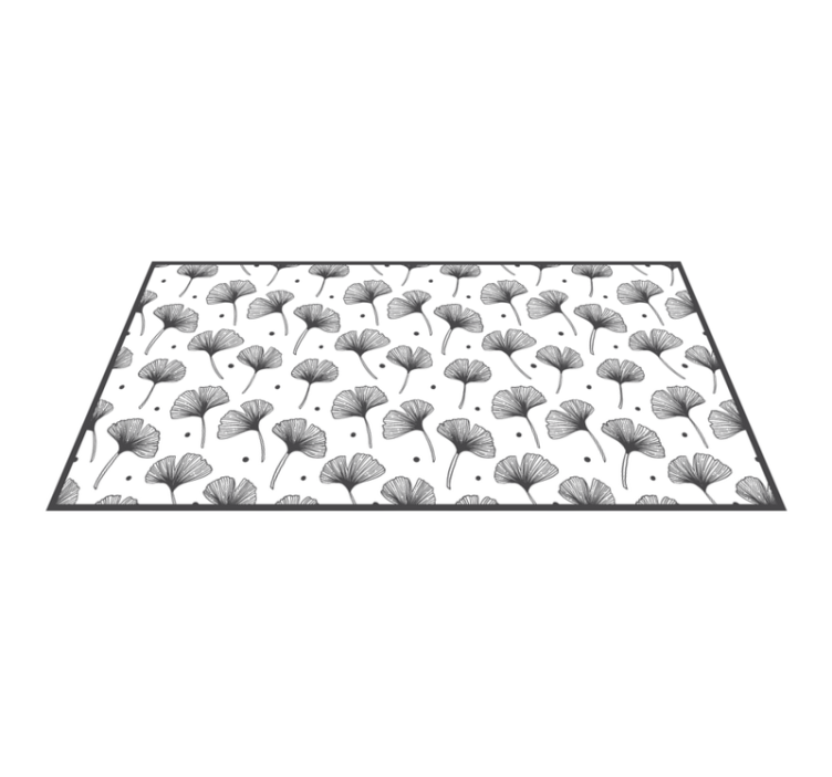 Alfombra vinílica naturaleza inspiración de hoja de ginkgo - TenVinilo