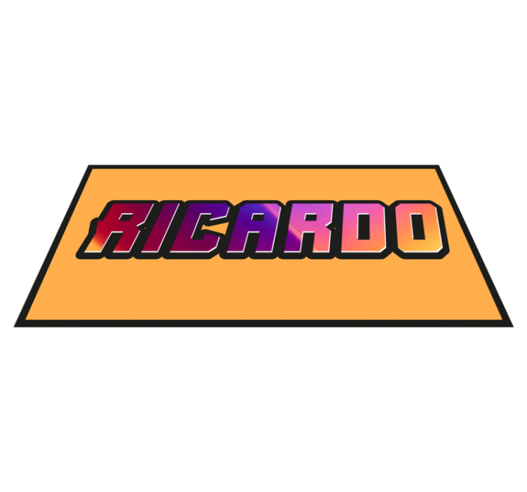 Alfombra vinílica juvenil nombre texturizado personalizado - TenVinilo